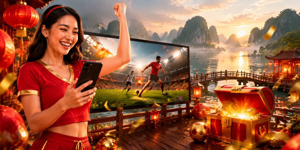 Người dùng xem phân tích kèo bóng đá trên điện thoại tại vịnh Hạ Long