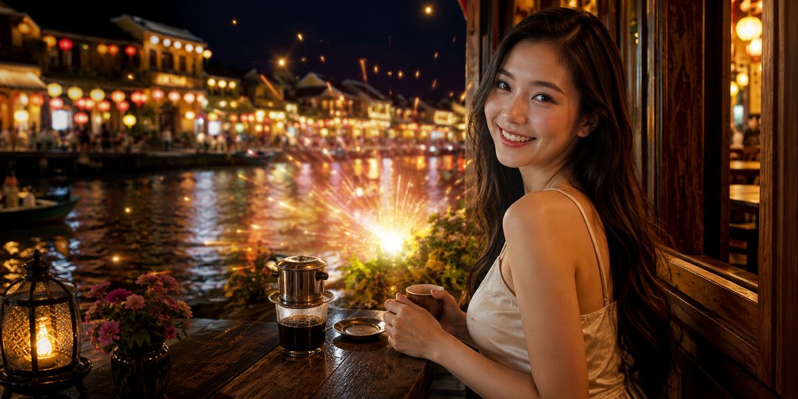 Người dùng VIP ff4 thư giãn và theo dõi kết quả thể thao tại quán cà phê Hội An