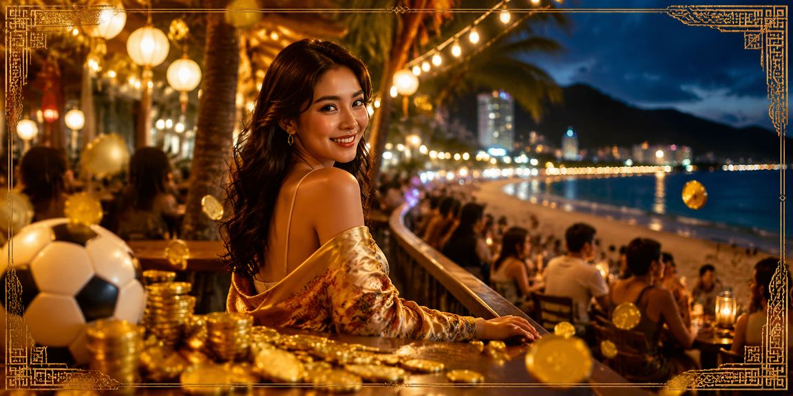 Người dùng xem bóng đá và kiểm tra hạng VIP tại chợ đêm Nha Trang